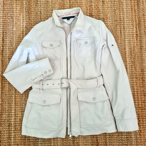 Tommy Hilfiger trench coat light beige size M - Picture 2 of 9